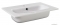 MARMY - CALVIN ECO - Mosdó, mosdókagyló - Fényes fehér öntött márvány 60x40 - Szögletes - Pultba süllyeszthető, bútorra szerelhető