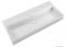 MARMY - BELLAGIO - Mosdó, mosdókagyló - Fényes fehér öntött márvány 100x46 - Szögletes - 2 csaplyukas - Bútorra, pultra ültethető