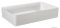 MARMY - NERO - Mosdó, mosdókagyló - Fényes fehér öntött márvány 58x37 - Szögletes, kerekített - Bútorra, pultra ültethető