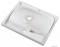 MARMY - ANGELINA - Mosdó, mosdókagyló - Fényes fehér öntött márvány 61x46 - Szögletes - Pultba süllyeszthető, bútorra szerelhető