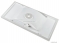 MARMY - CLAUDIA - Mosdó, mosdókagyló - Fényes fehér öntött márvány 100x48 - Szögletes, 1 csaplyukas - Pultba süllyeszthető, bútorra szerelhető