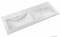 MARMY - CALABRIA - Dupla mosdó - Fényes fehér öntött márvány 140x51 - Szögletes - Bútorra, pultra ültethető
