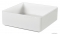MARMY - NICO - Mosdó, kis kézmosó - Fényes fehér öntött márvány 37x37 - Szögletes, lekerekített - Bútorra, pultra ültethető