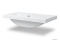 MARMY - COOPER - Mosdó, mosdókagyló - Fényes fehér öntött márvány 60x31 - Szögletes - Pultba süllyeszthető, bútorra szerelhető